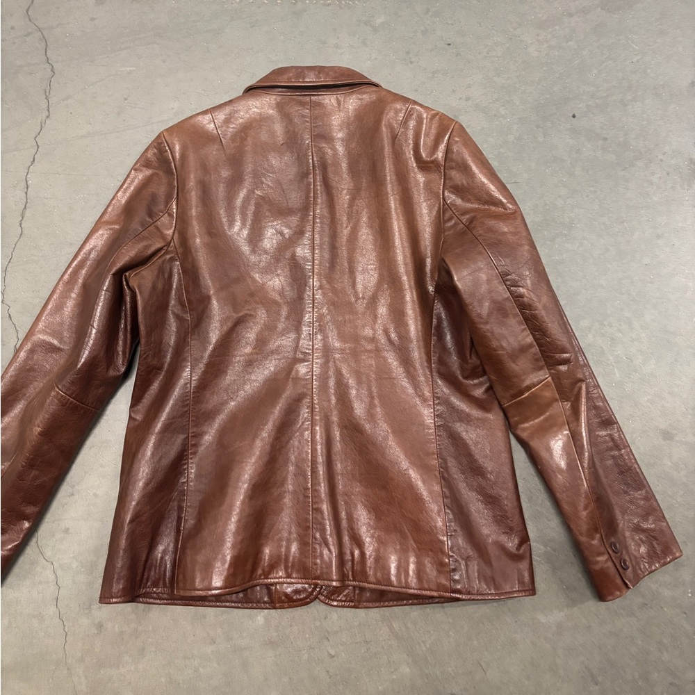 GAP Leather Jacket - Women's L Great Used Condition - Picture 2 of 6